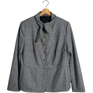 Escada Belany Houndstooth Blazer Jacket Women's 44 Black White Designer Career